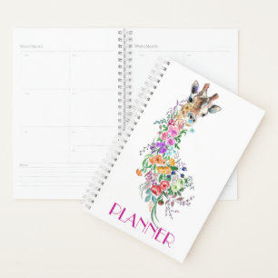 Agenda Flores de colores Bouquet Giraffe - Dibujo moderno