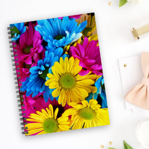 Agenda Flores de colores, margaritas - rosa amarillo azul