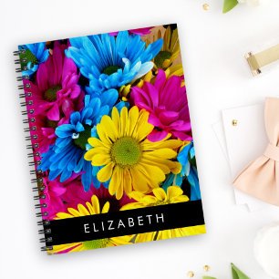 Agenda Flores de colores, maricas, boho, tu nombre