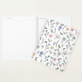 Agenda Flores de doodle acuáticas de primavera