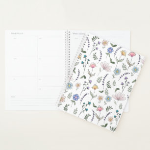 Agenda Flores de doodle acuáticas de primavera