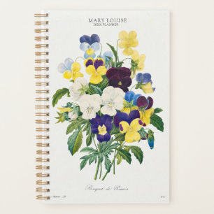 Agenda Flores de época Arte Botánico Pansy Bouquet