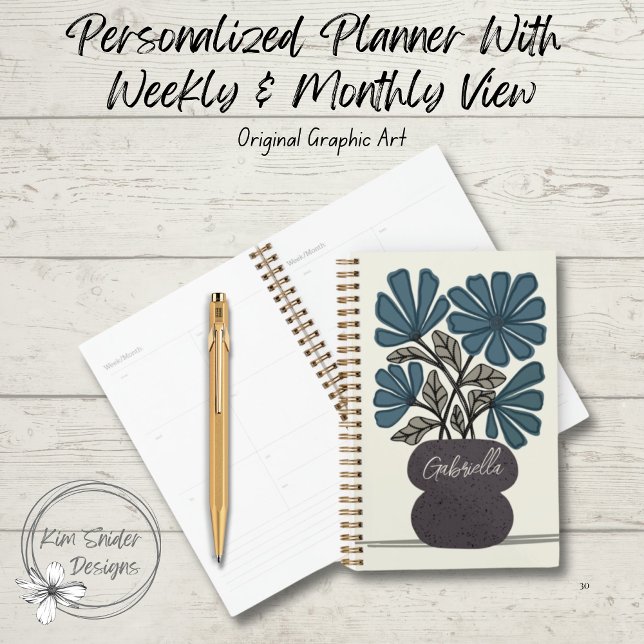 Agenda Flores de época en azul (Subido por el creador)