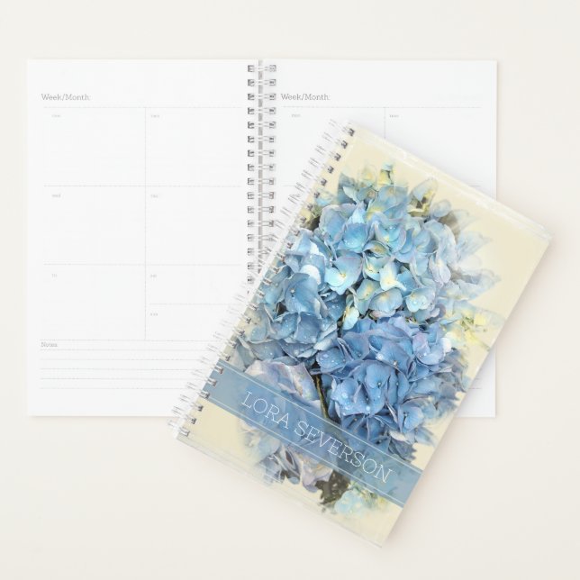 Agenda Flores de hidrangea azul