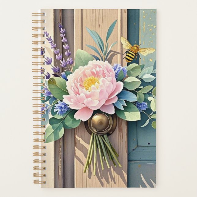 Agenda Flores de lavanda de Bouquet peonies Rustic (Anverso)