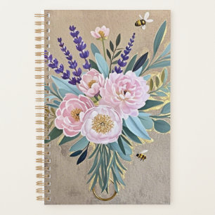 Agenda Flores de lavanda de Bouquet peonies Rustic