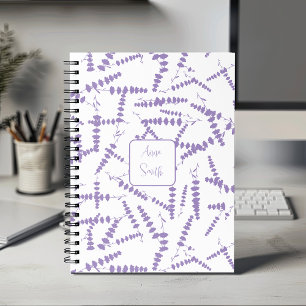 Agenda Flores de lavanda púrpura _ Guión de patrón floral