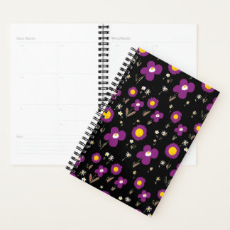 Agenda Flores de margarita morado amarillo blanco morado