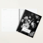 Agenda Flores de Moody Painterly Negra y Blanca<br><div class="desc">Flores negras y pálidas en blanco y negro</div>