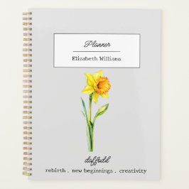 AGENDA FLORES DE NACIMIENTO DE DAFFODIL DE MARZO PERSONAL