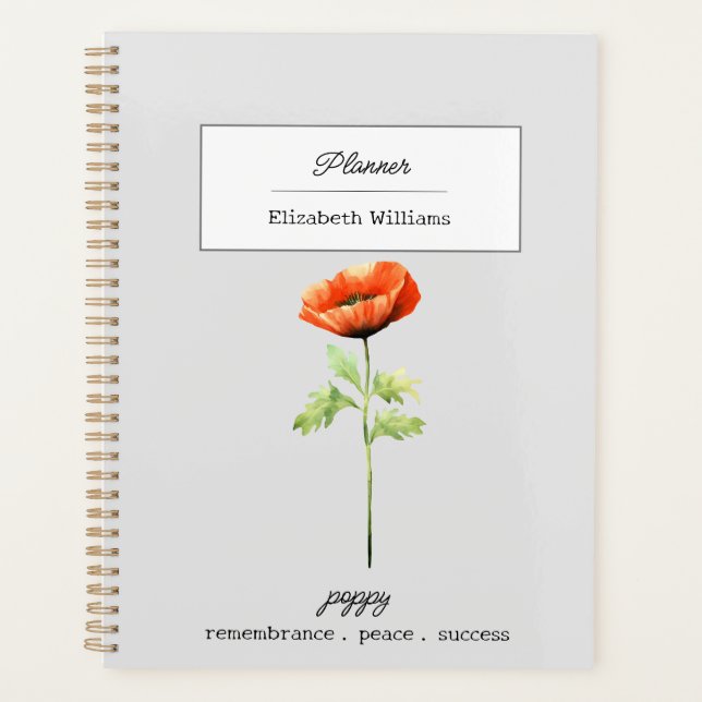 AGENDA FLORES DE NACIMIENTO DE POBRE DE AGOSTO PERSONALIZ (Anverso)