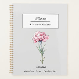 AGENDA FLORES DE NACIMIENTO PERSONALIZADOS DE ENERO