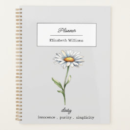 AGENDA FLORES DE NACIMIENTO PERSONALIZADOS EN ABRIL DAISY