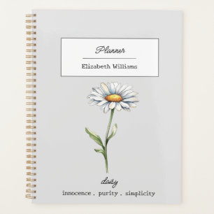 AGENDA FLORES DE NACIMIENTO PERSONALIZADOS EN ABRIL DAISY