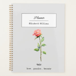 AGENDA FLORES DE NACIMIENTO ROSA DE JUNIO PERSONALIZADOS