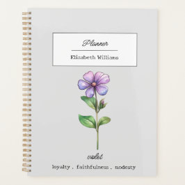AGENDA FLORES DE NACIMIENTOS VIOLETOS DE FEBRERO PERSONAL