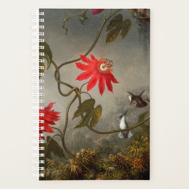Agenda Flores de pasión con cabeza de Hummingbirds (Anverso)