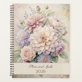 Agenda Flores de pastel de época