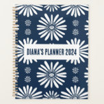 Agenda Flores de patrón de margarita florecen PERSONALIZA<br><div class="desc">¡Hola! Espero que te guste este diseño de arte original. Añade tu propio texto,  cambia los colores o fuentes para personalizarlo. Revisa mi tienda para más diseños. Si quieres algo personalizado,  por favor avísenme.</div>