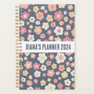 Agenda Flores de patrón de margarita florecen PERSONALIZA