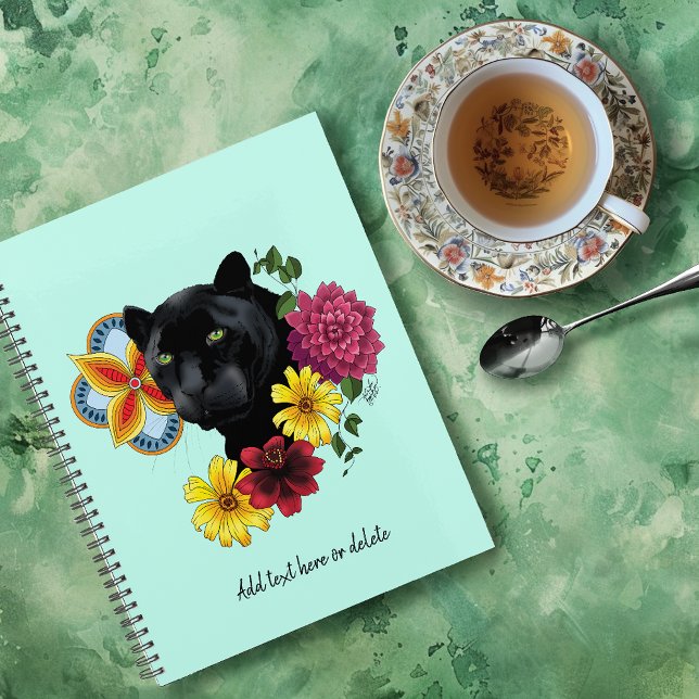 Agenda Flores de retrato jaguar negro (Subido por el creador)
