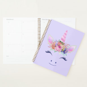 Agenda Flores de Unicornio Lindo Fabuloso Cara 2