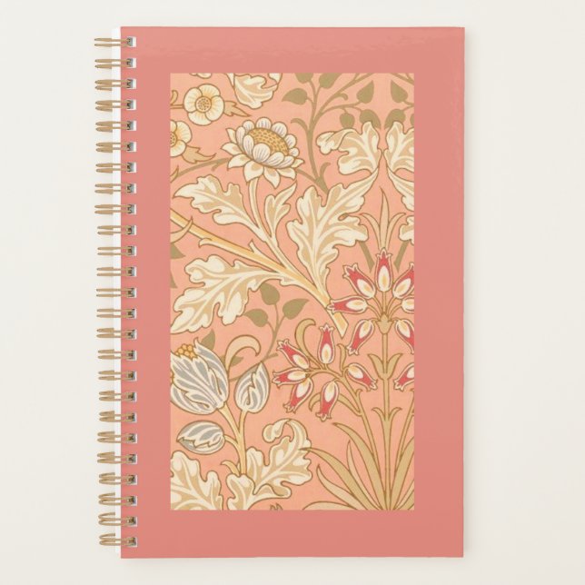 Agenda Flores Decorativas de Rosa Pastel (Anverso)