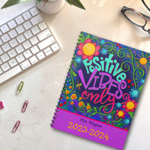 Agenda Flores divertidas de vibraciones positivas de prof