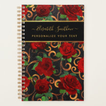 Flores doradas de lujo Moda elegante negro