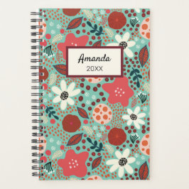 Agenda Flores empacadas rojas y Verde azuladas