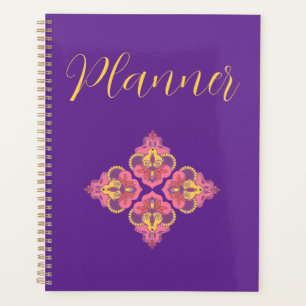 Agenda Flores en espiral púrpura