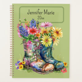 Agenda Flores en los botes Personalizan con Nombre, Año
