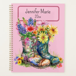 Agenda Flores en los botes Personalizan con Nombre, Año