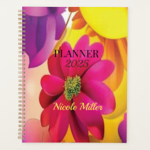 Flores en rosa planner 2024