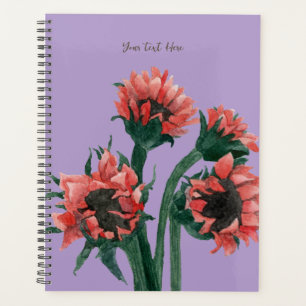 Agenda Flores en un jarrón acuarela