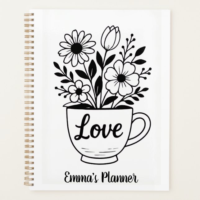 Agenda Flores en una taza de té (Anverso)