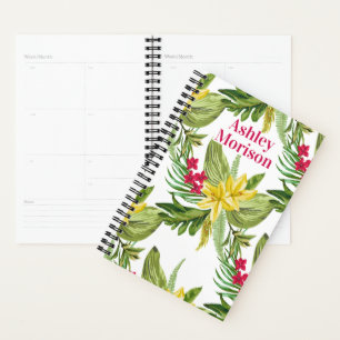 Agenda Flores Exóticas De Color Rosa Y Amarillo