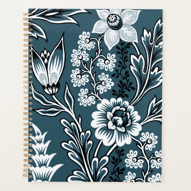 Agenda Flores Fantásticas (Slate Teal) Arte Fino (Anverso)