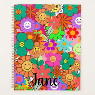 Agenda Flores Hippie Retro Groovy Boho