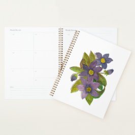 Agenda flores moradas