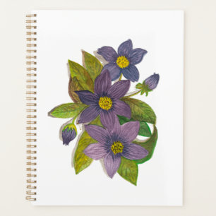 Agenda flores moradas