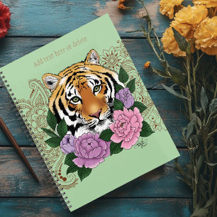 Agenda Flores moradas rosadas del tigre Henna