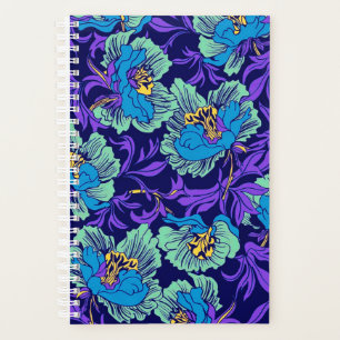 Agenda Flores moradas y azules William Morris
