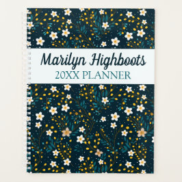 Agenda Flores pequeñas blancas, Verde azuladas y de varil