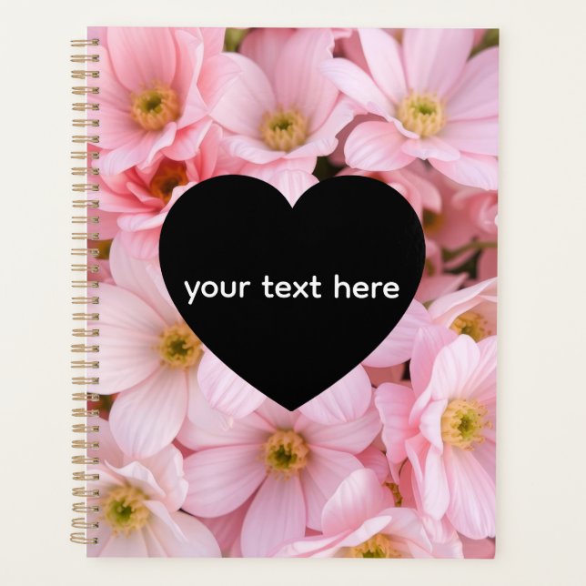Agenda flores personalizadas (Anverso)