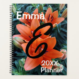 Agenda Flores Planner, Naranja Lily