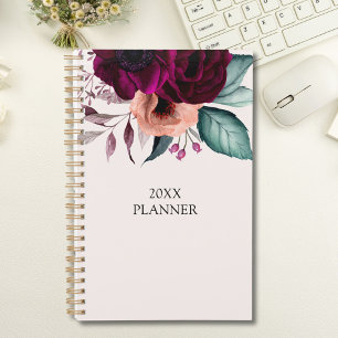 Agenda Flores Purpura Boho Vintage Romántico 2026