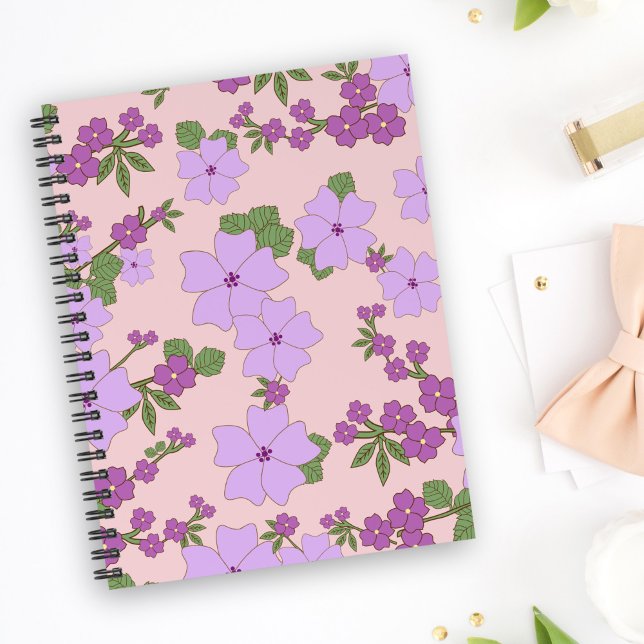 Agenda Flores Púrpura, Patrón Floral, Patrón De Flores (Subido por el creador)