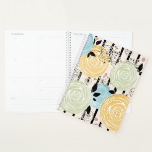 Agenda Flores retro, abstractas