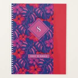 Agenda Flores retro moradas y rosas